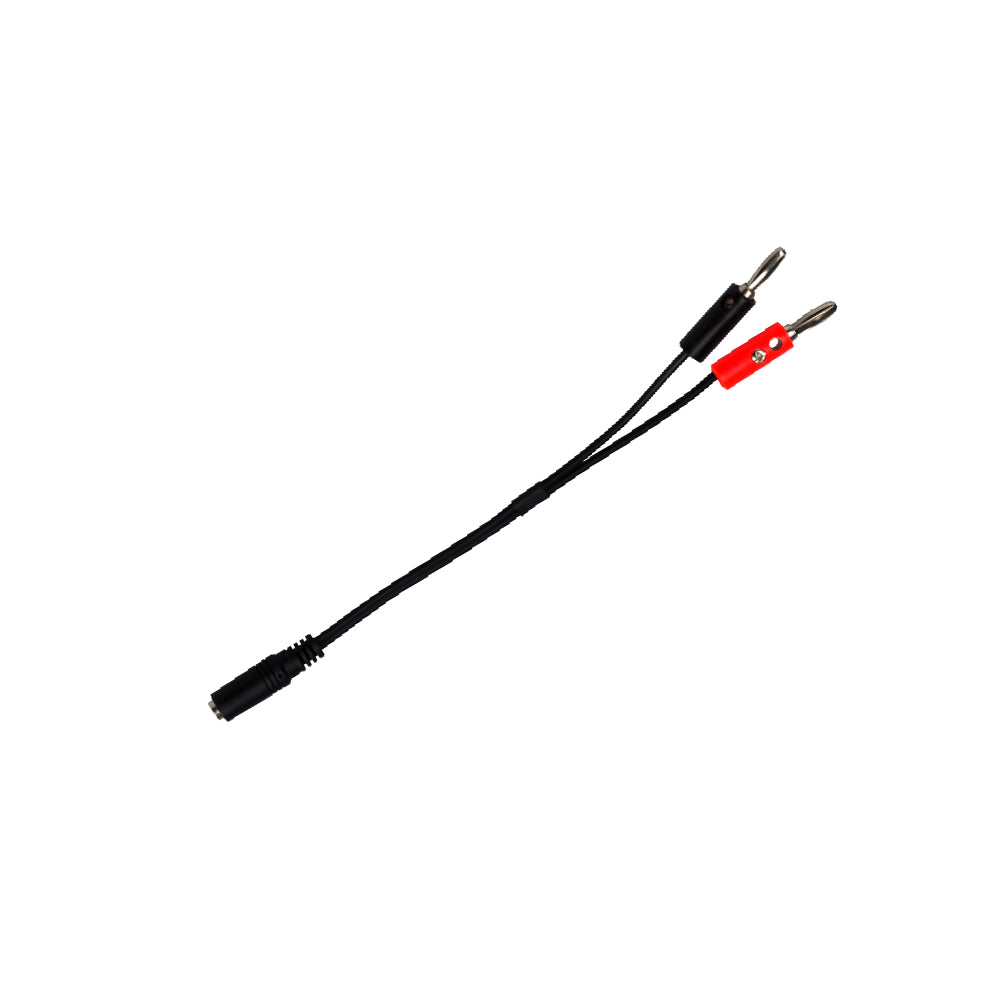4mm banana plug to 3.5mm jack socket, black