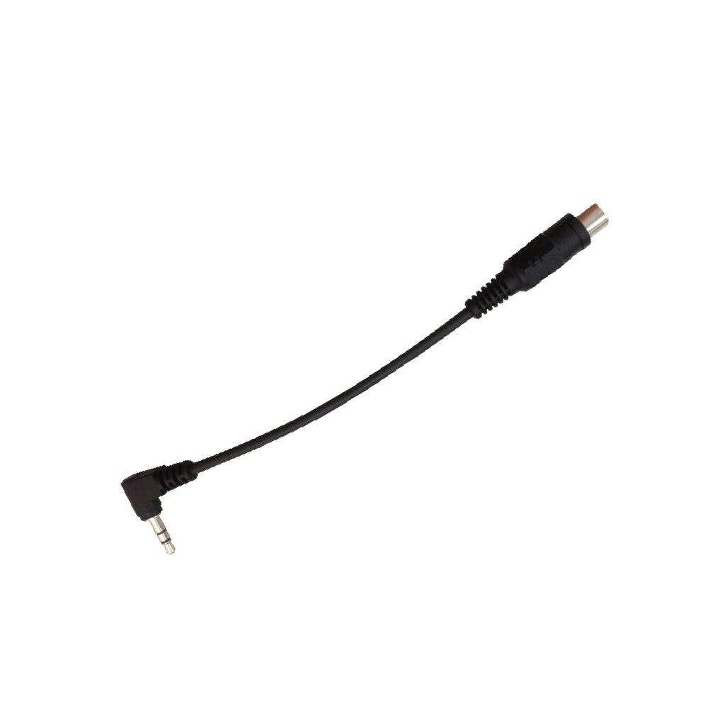 Angled 3.5mm jack plug to RCA (Chinch) socket, black