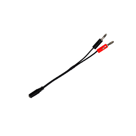 4mm banana plug to 3.5mm jack socket, black