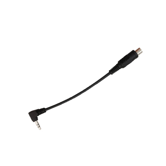 Angled 3.5mm jack plug to RCA (Chinch) socket, black
