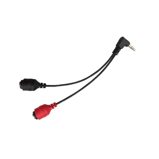 Angled 3.5mm jack plug to banana socket, black